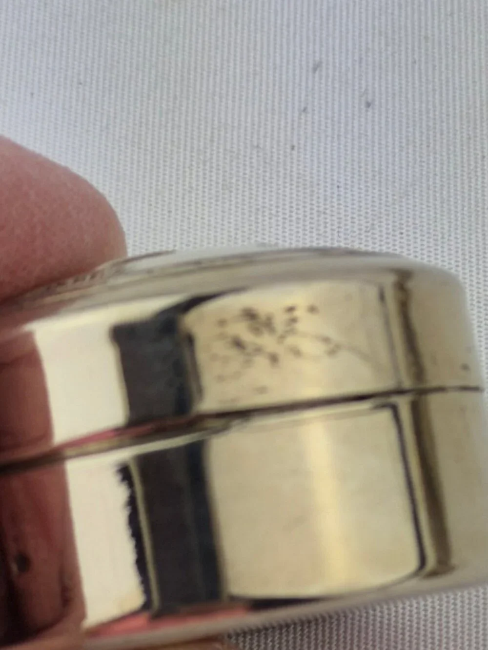 Vintage Brass Thailand Pill Box vintage silver